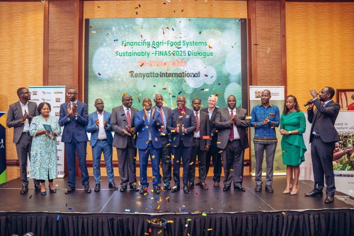 FINAS partners pose for a photo during the launch of the theme